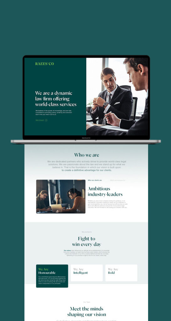 Raees & Co. Website design