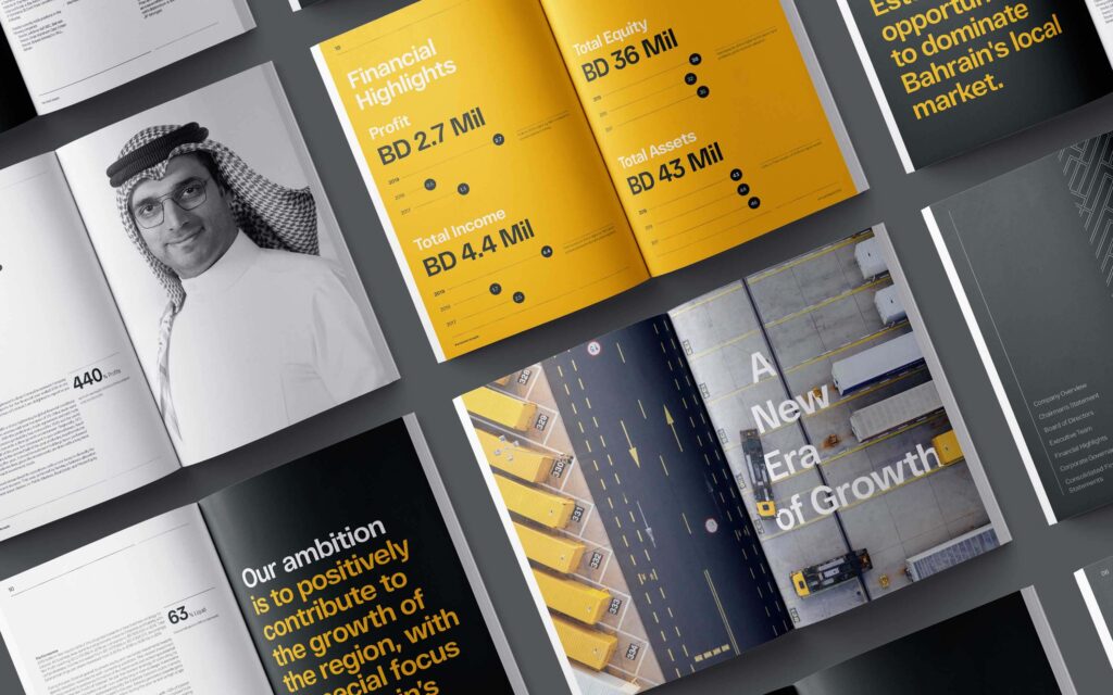 Esterad. Annual Report spreads