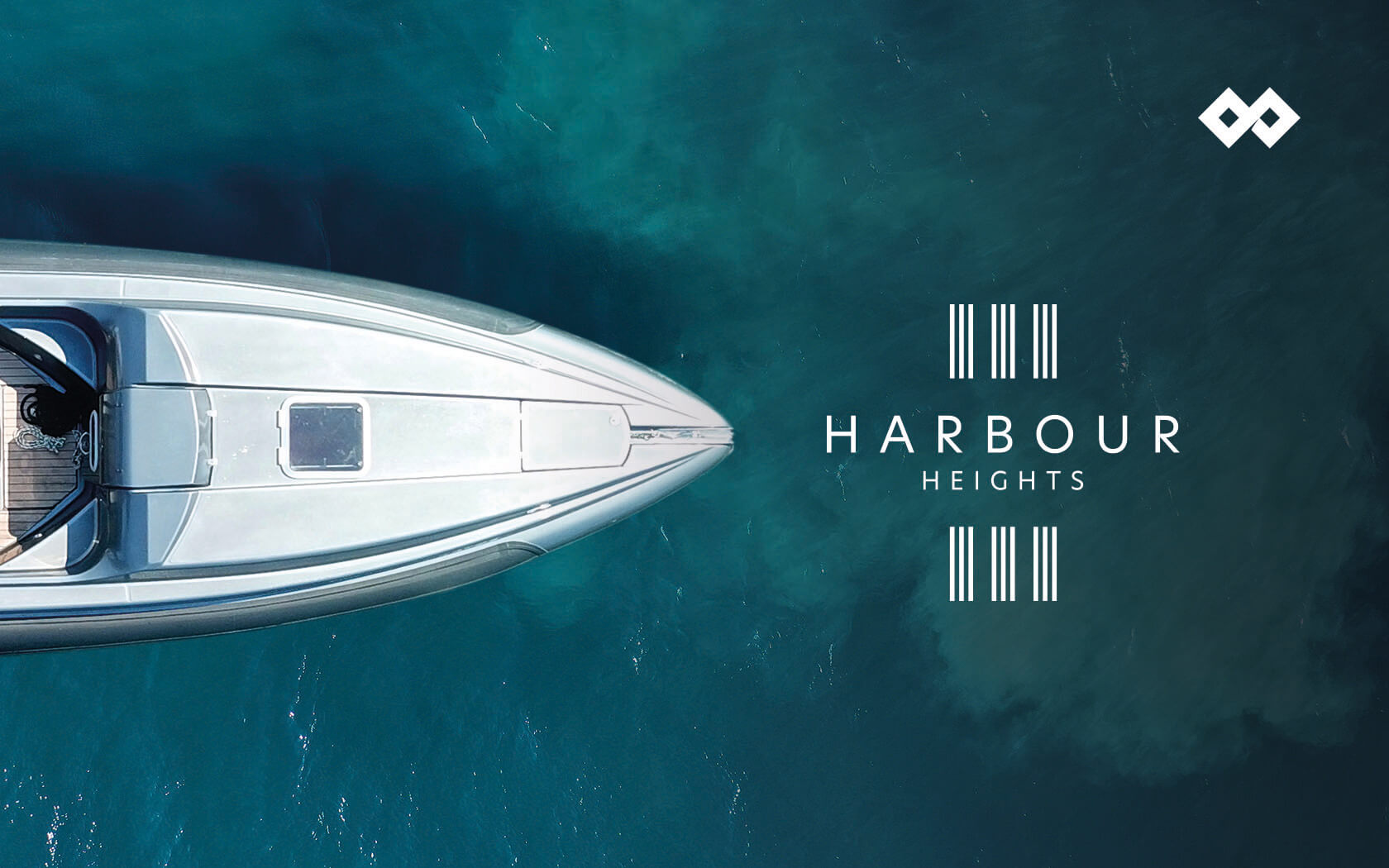 Harbour Height. Brand logo in white