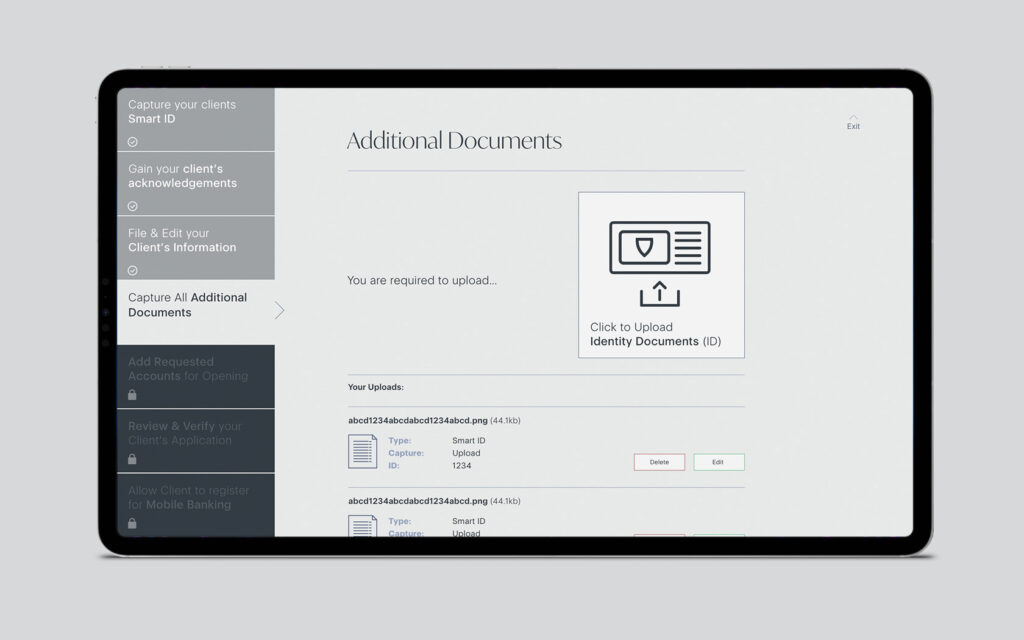 Brand app Additional documents page for Khaleeji