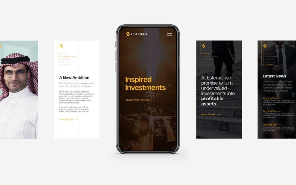 Esterad. Mobile website