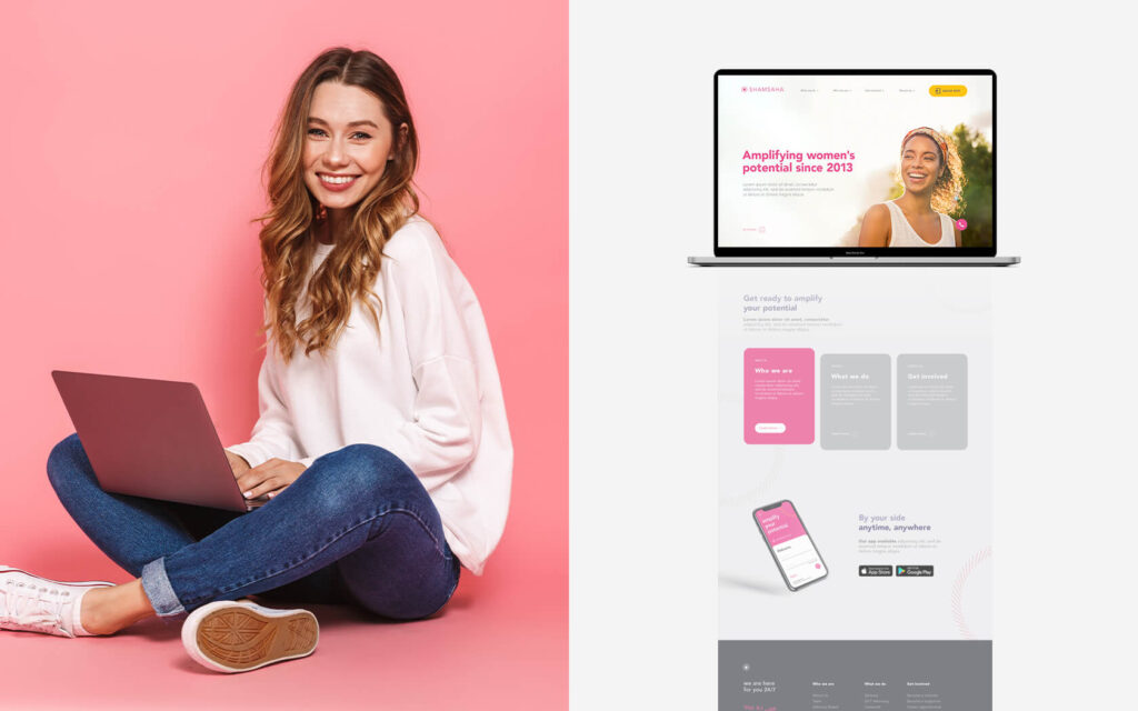 Shamsha. Website full page layout