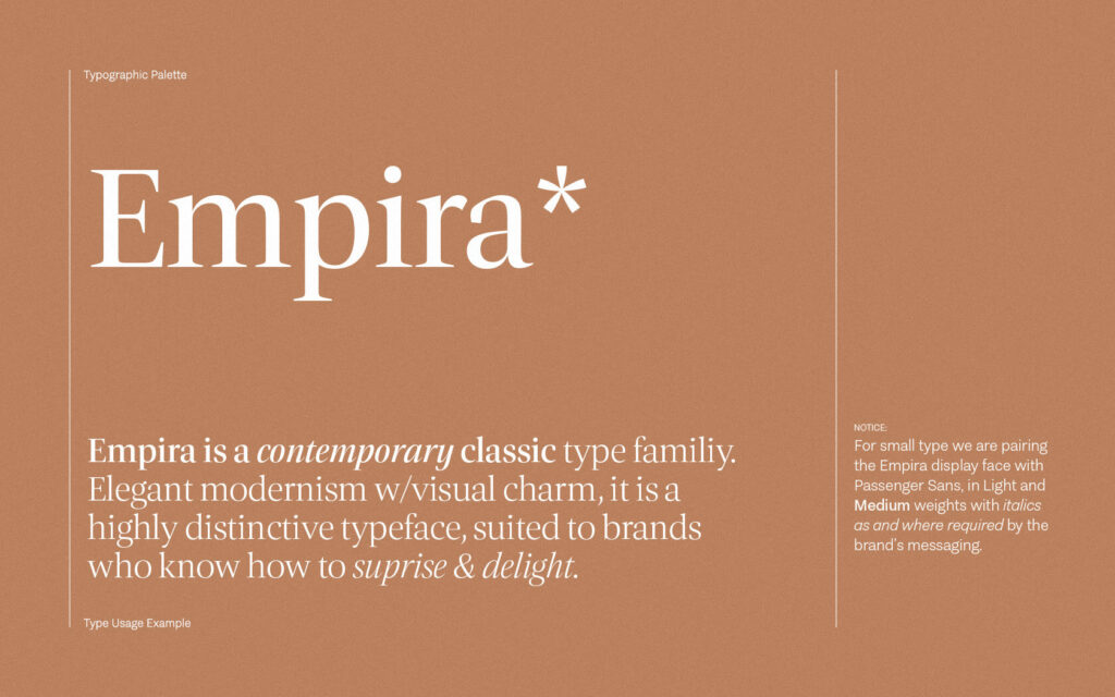 Onyx Skyview brand typeface in Empira fonts