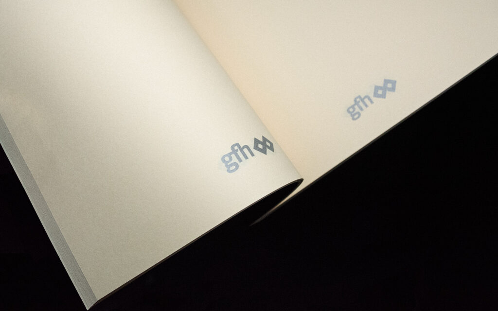 GFH Calendar 2024. Notebook with brand logo in silver