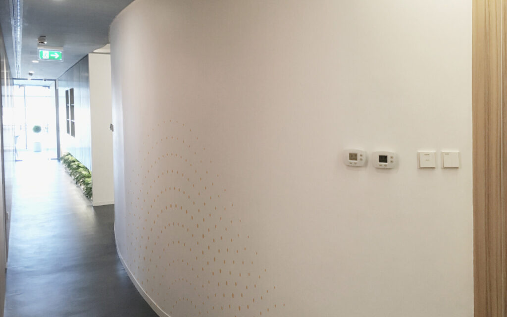 Derma One. Corridor wall branding