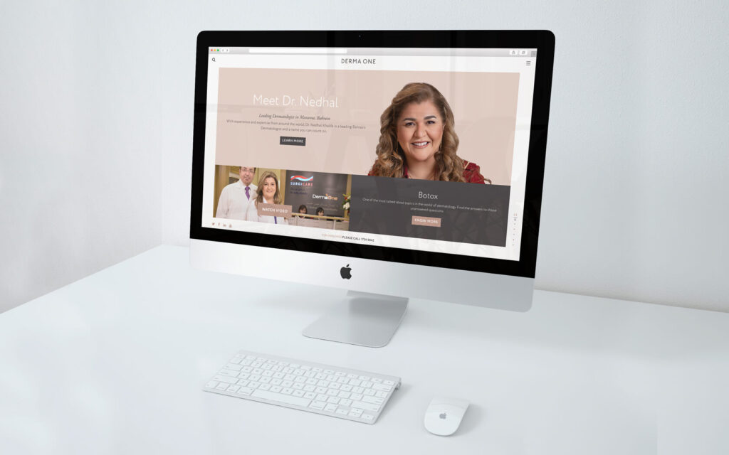 Derma One. Website homepage