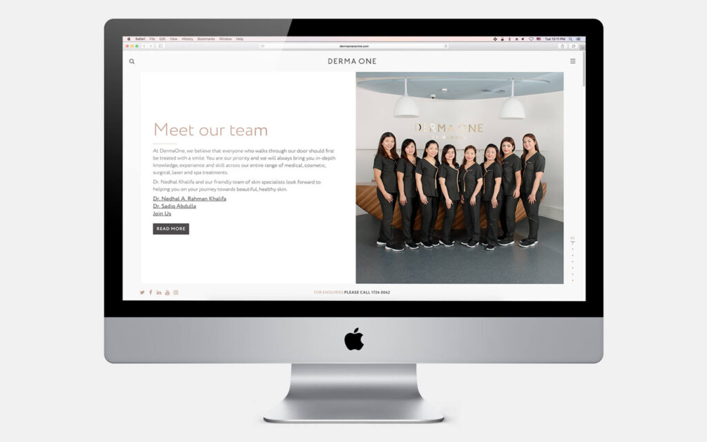 Derma One. Our teem page