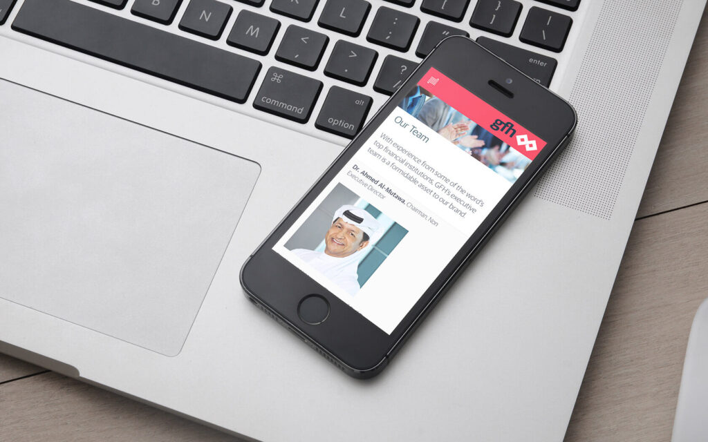 GFH. Our team page in mobile website