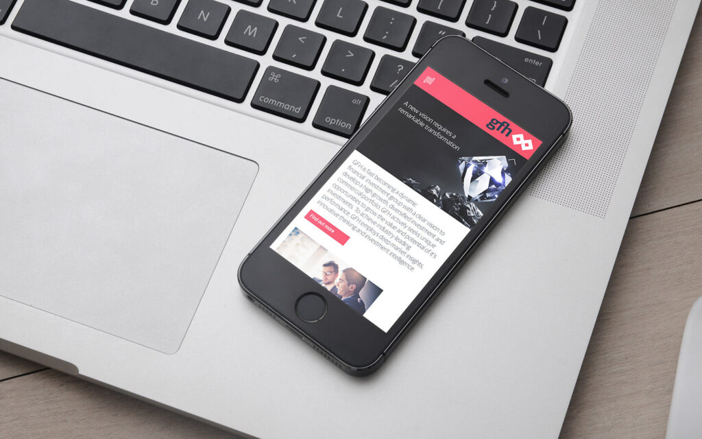 GFH. Homepage in mobile website