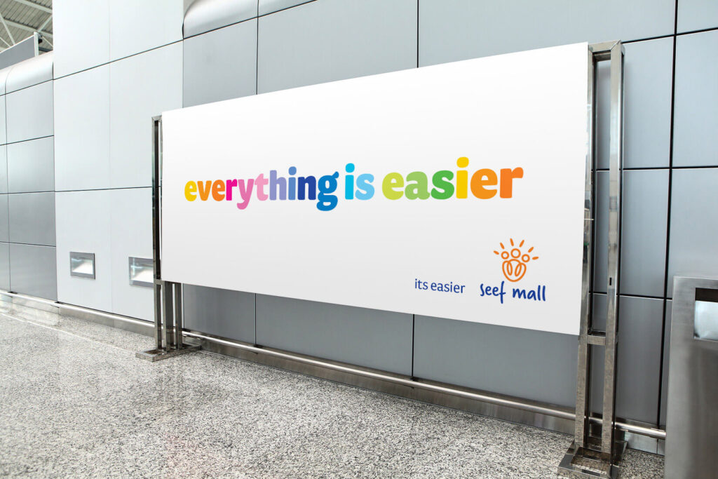 Seef Mall. Wider standing poster