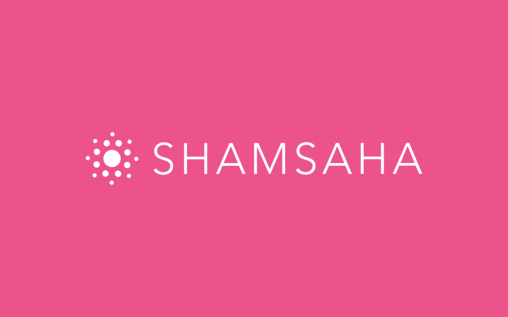 Shamsaha. Brand logo in white