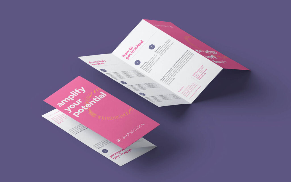 Shamsaha. Leaflet example in English and Arabic language