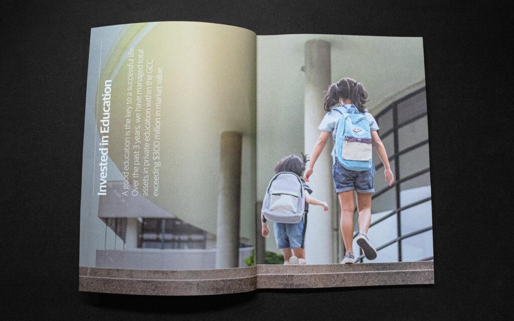 Education Spread for GFH Annual Report 2018