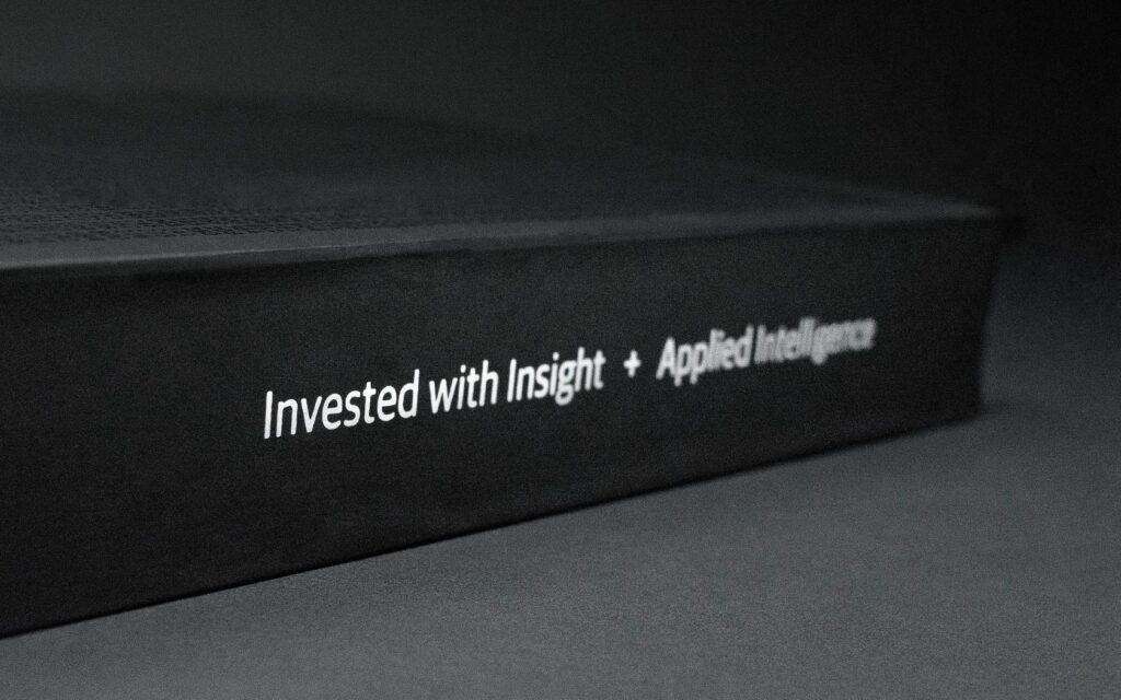 Slipcase spine with foil treatment for GFH Annual Report 2023.