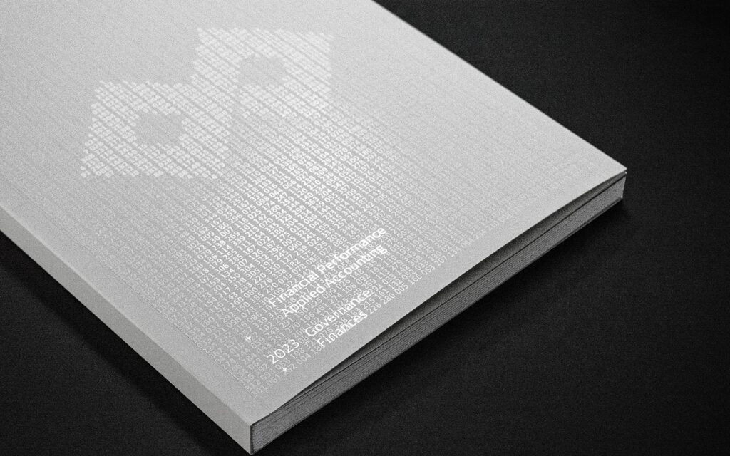 Financial Book Cover for GFH Annual Report 2023.