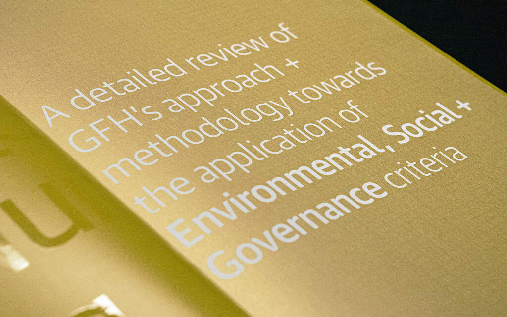 Golden translucent paper with white printing