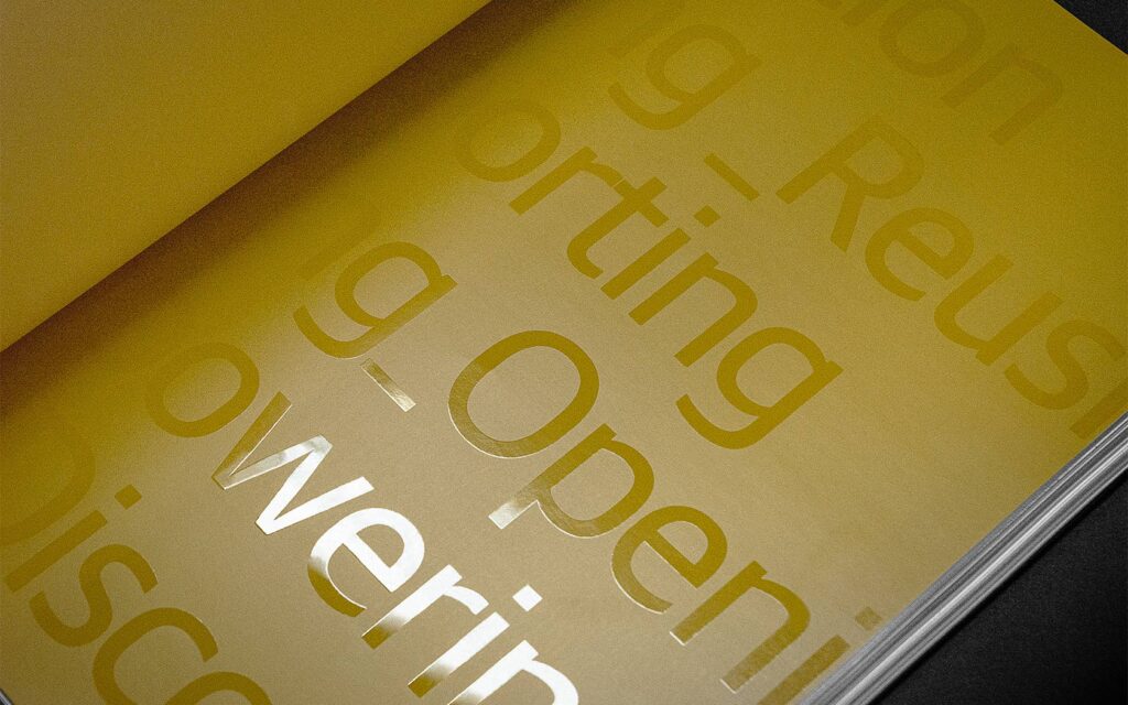 Large text with UV treatment for GFH Annual Report 2023.