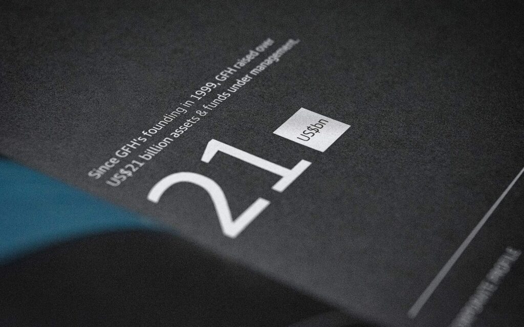 Large number callout for GFH Annual Report 2023.