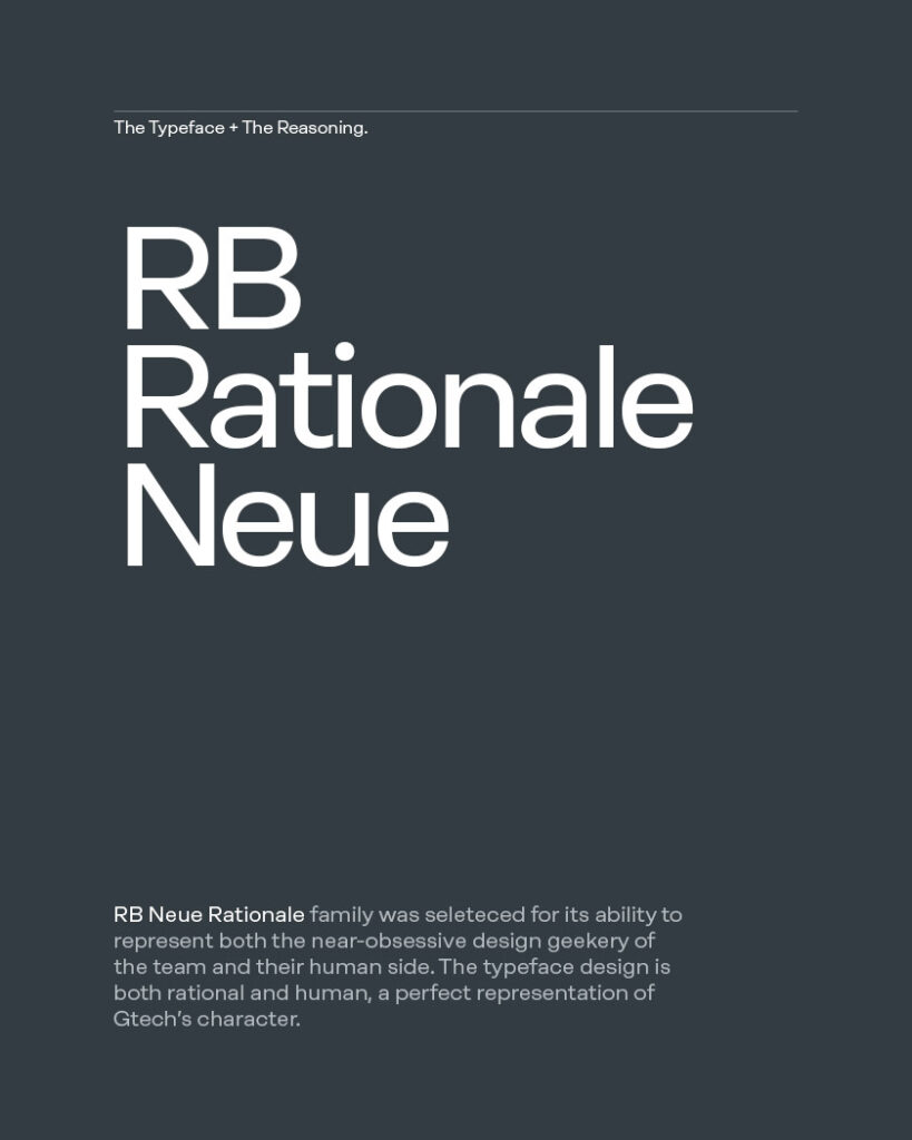 Typeface for Gtech Brand.