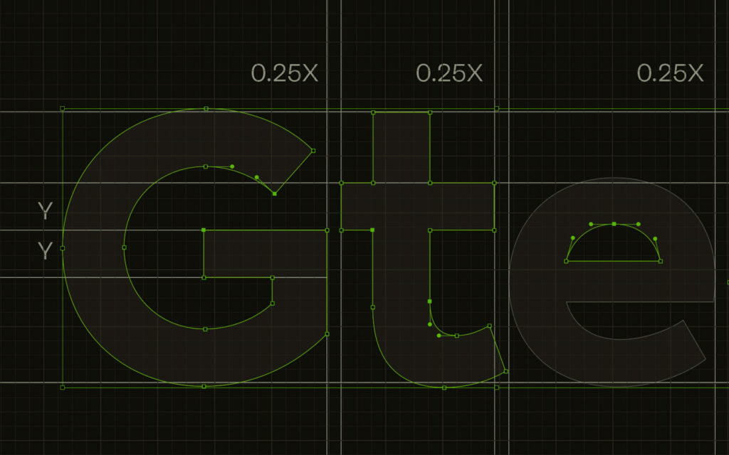 Logo construction for Gtech Brand.
