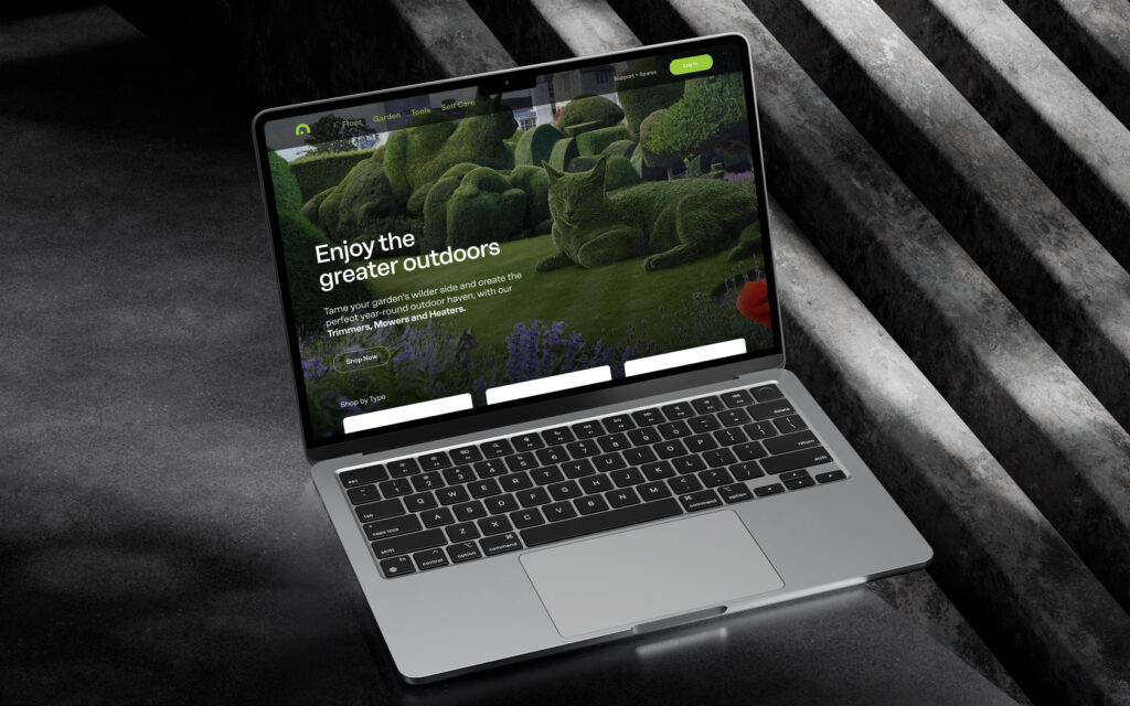 Website homepage for Gtech Brand