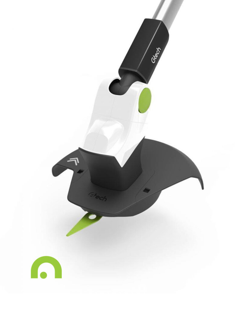 Brand icon with grass trimmer for Gtech Brand.