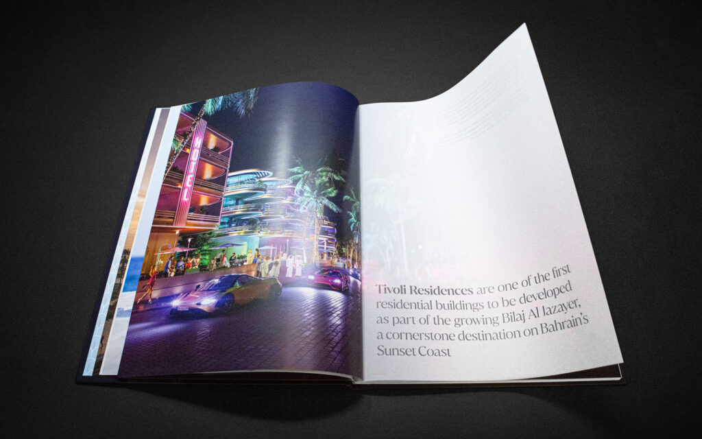 Translucent sheet spread for Tivoli Brochure