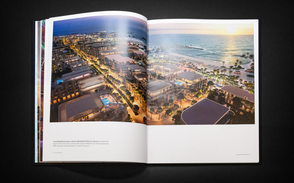 Image spread with text for Tivoli Brochure