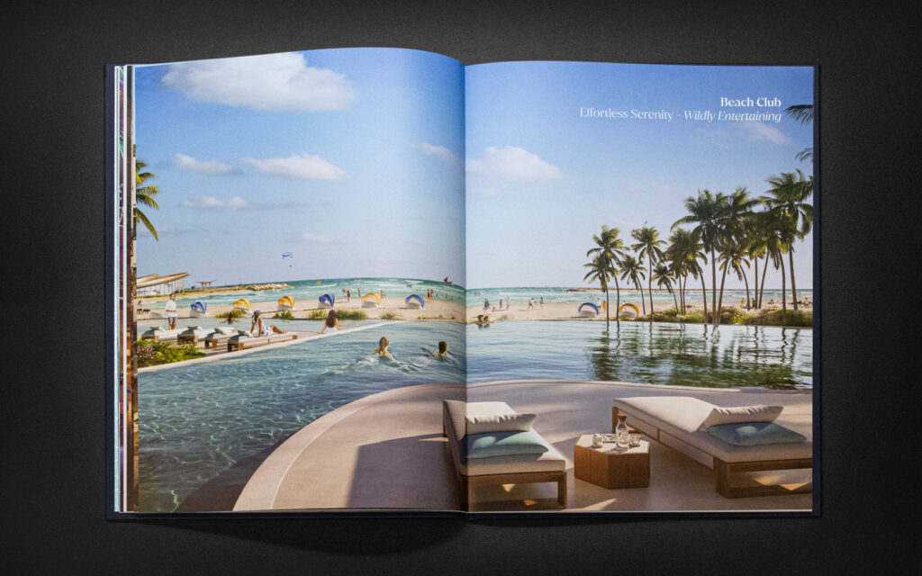 Beach Club spread for Tivoli Brochure