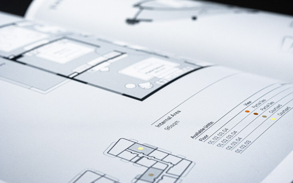 Floor plan spread in detailed for Tivoli Brochure