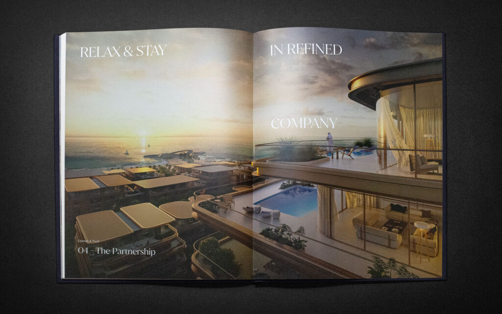 Image spread with large text for Tivoli Brochure