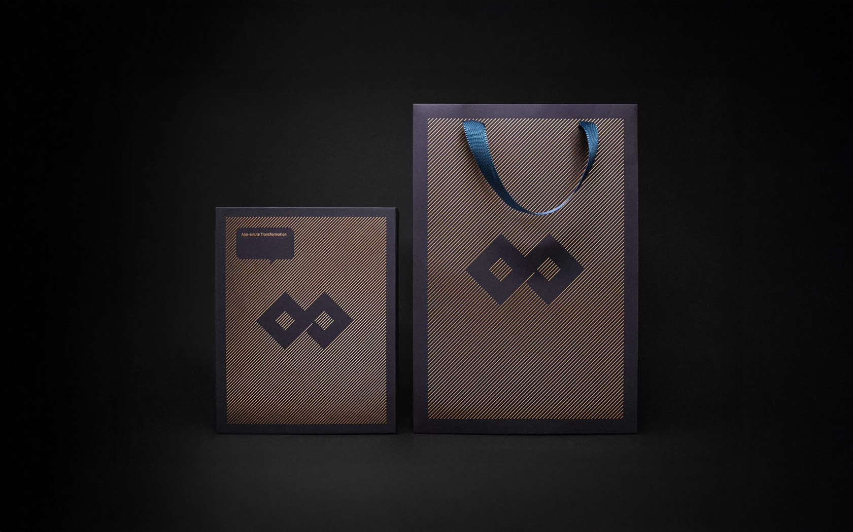 Annual Report packaging carton and brand bag with copper foil for GFH Annual Report 2024.