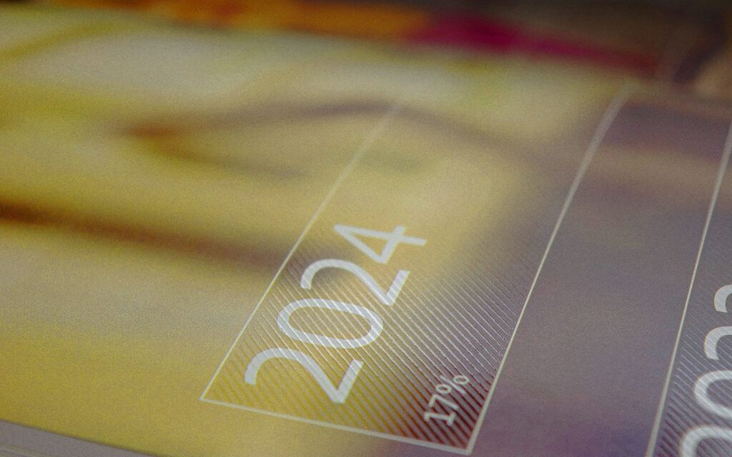 Annual Report inside ESG spread with print and special UV treatment for GFH Annual Report 2024.
