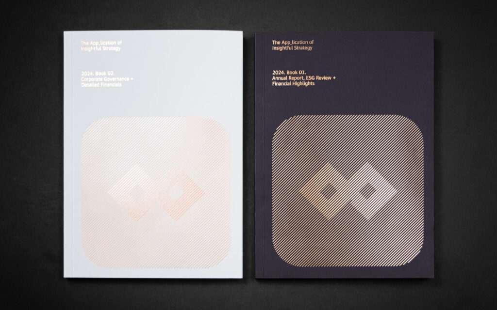 Annual Reports with copper treatment for GFH Annual Report 2024.