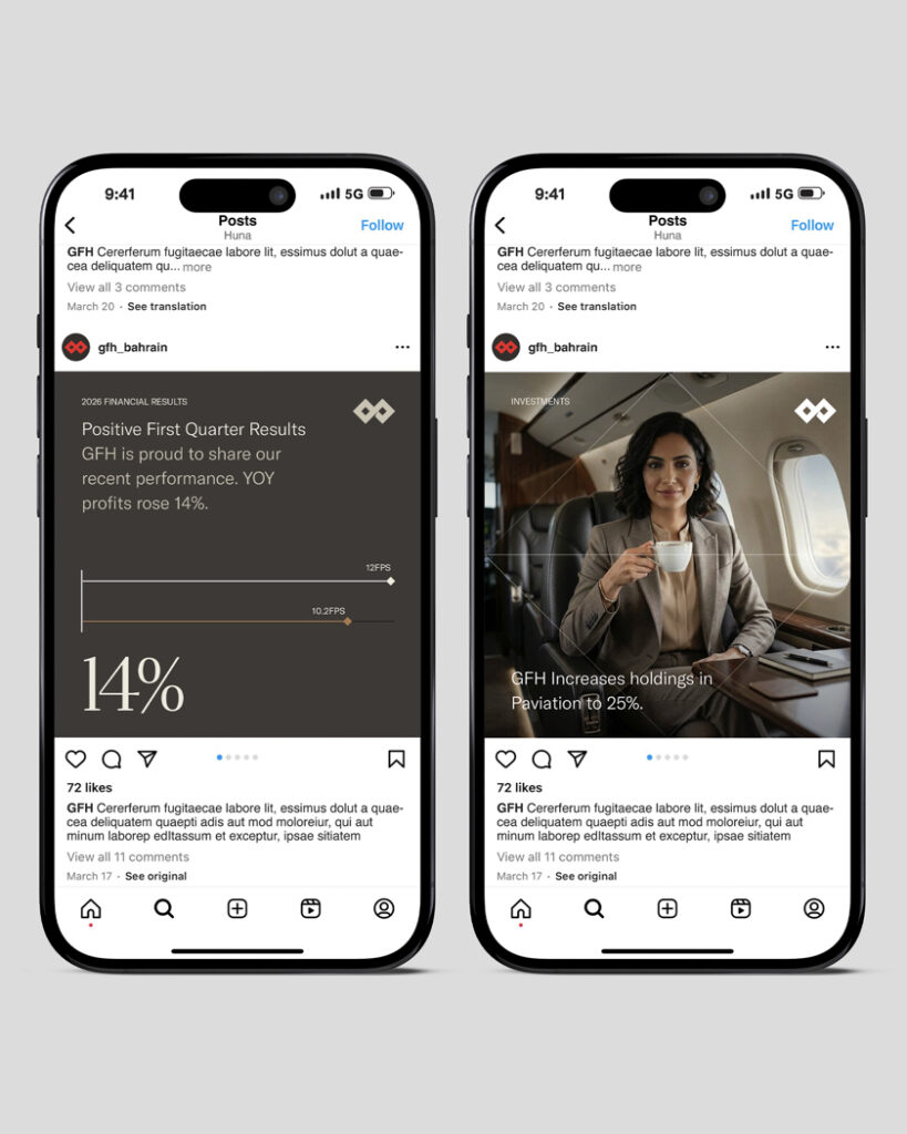 Social media post example for GFH