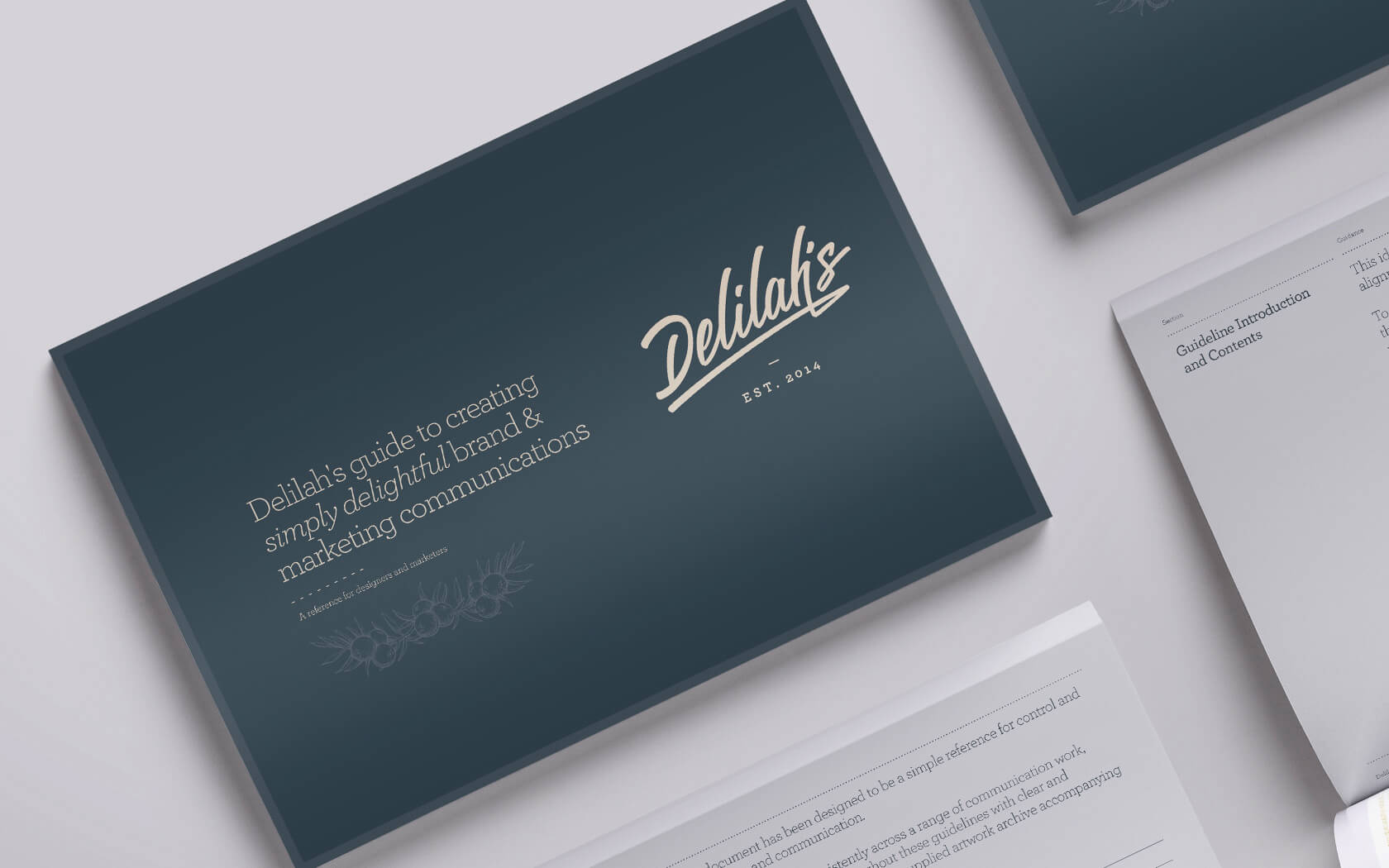 Delilah’s. Brand guidelines cover