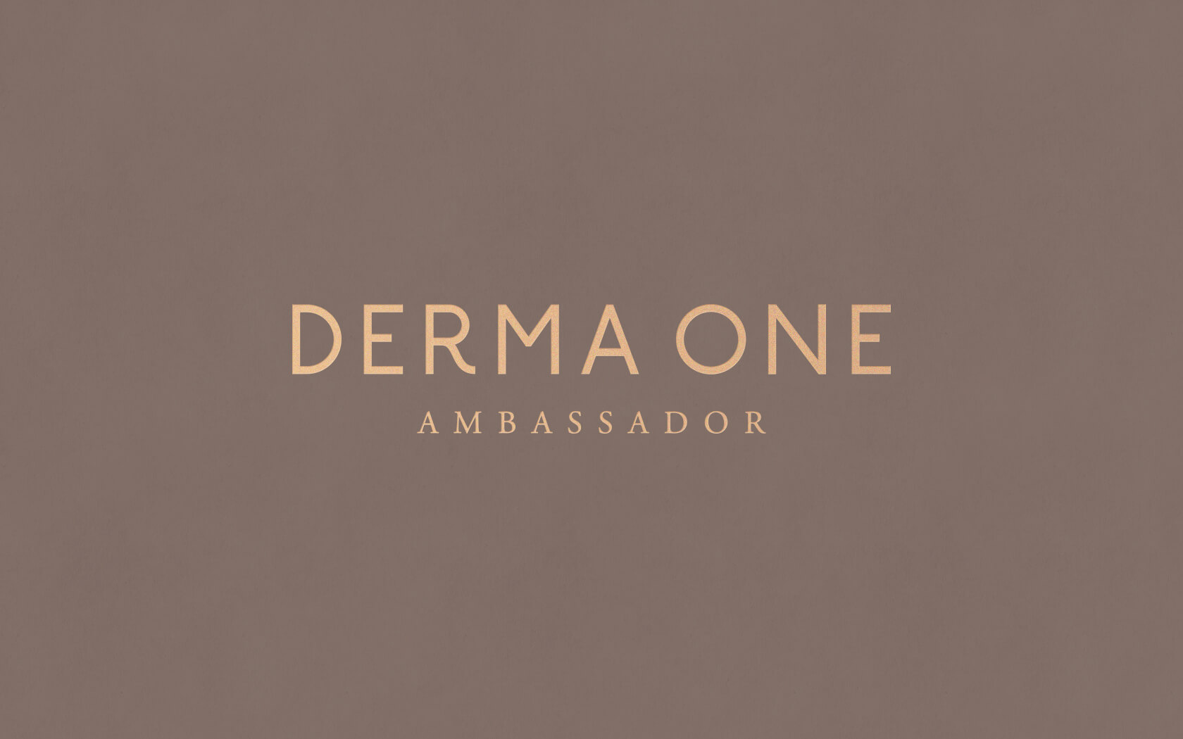 Derma One. Brand logo with Ambassador
