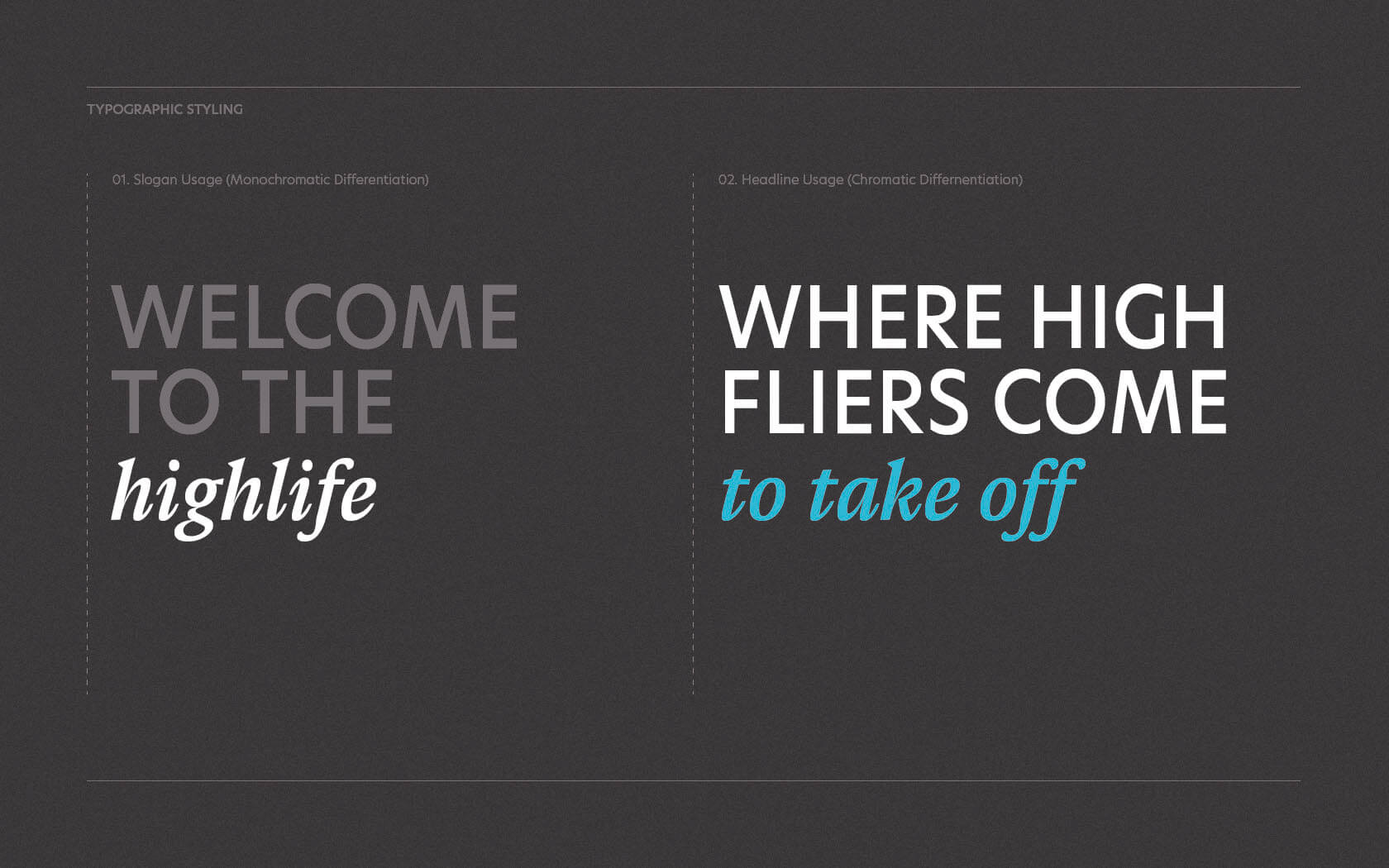 Harbour Height. Typographic styling