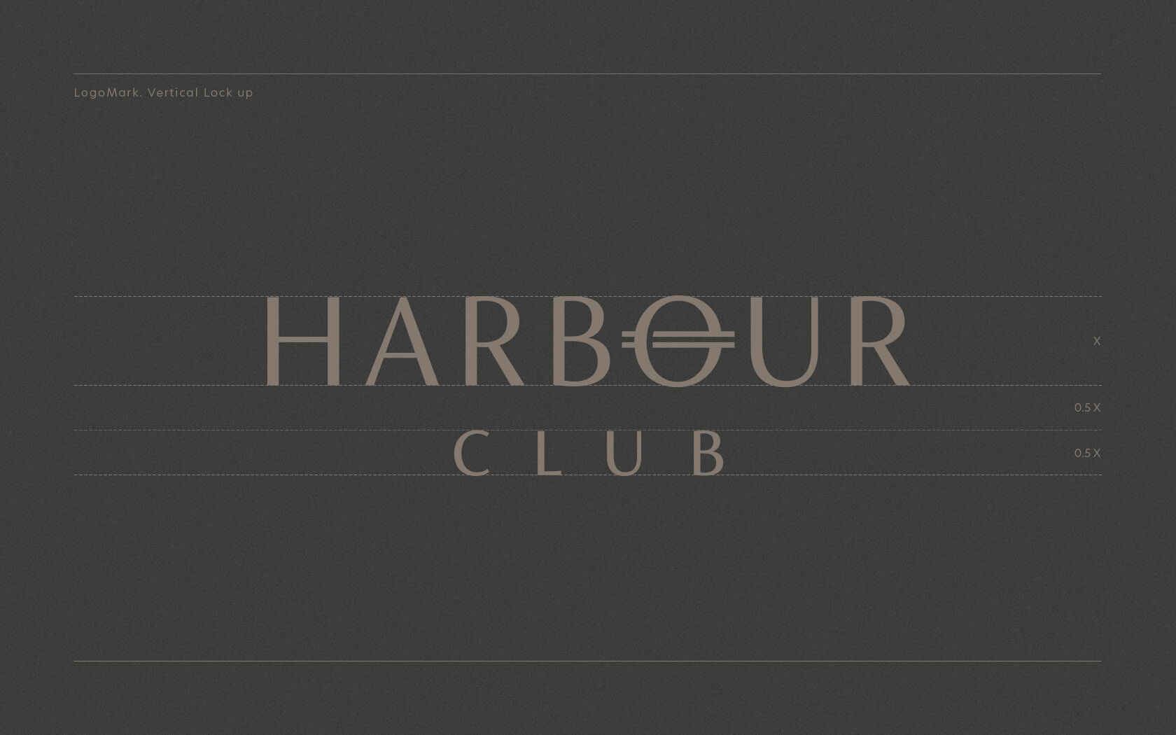 Harbour Club. Logo mark with architectural grid