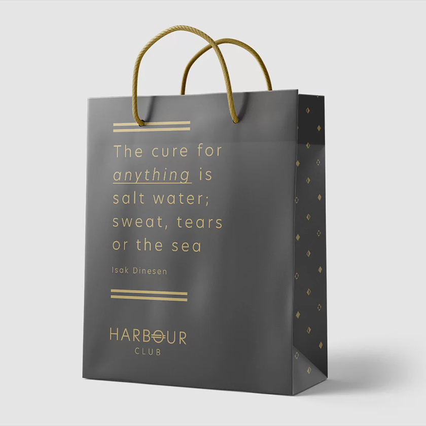 Harbour Club. Branded paper bag