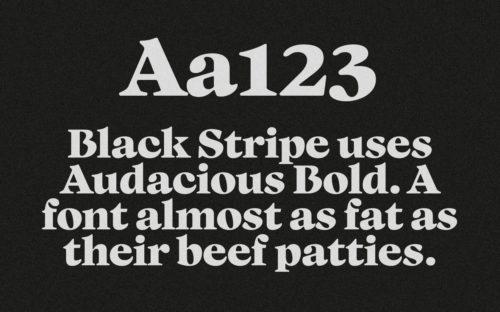 Black Stripe brand typography