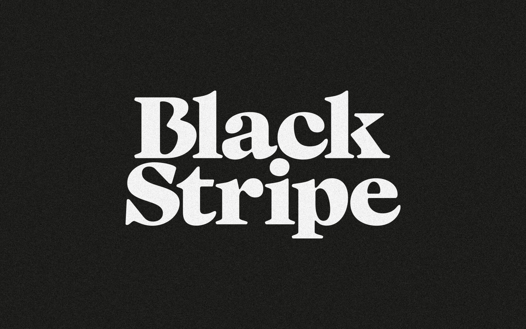 Black Stripe brand logo in white