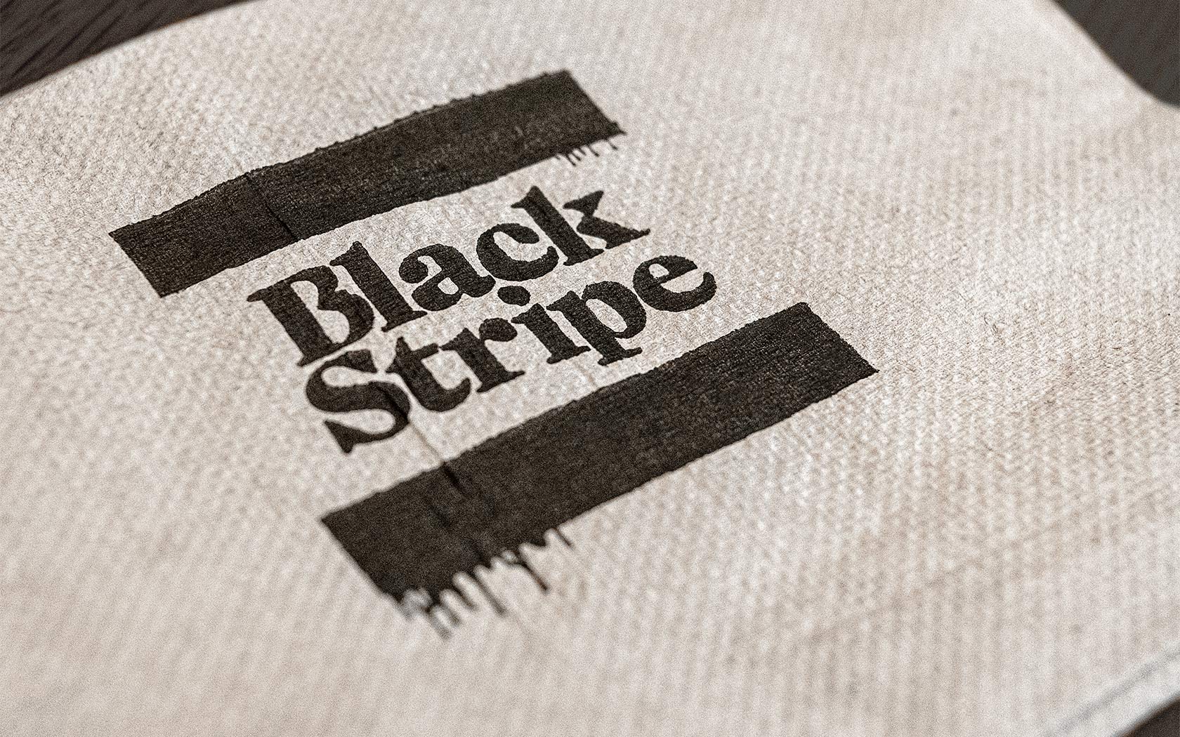 Black Stripe. Tissue paper branding