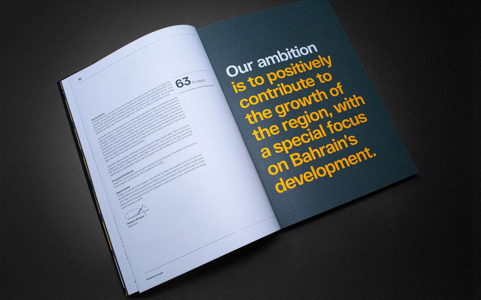 Annual Report 2019. Ambition layout spread