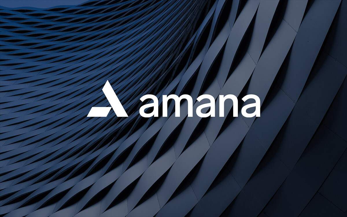 Amana logo in white