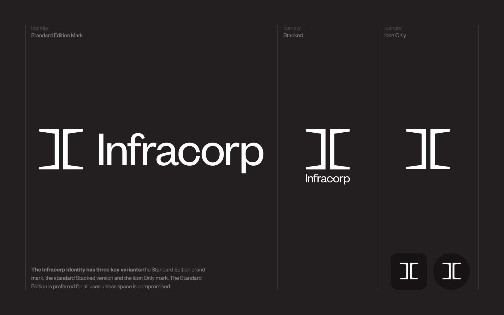 Infracorp brand identity variants
