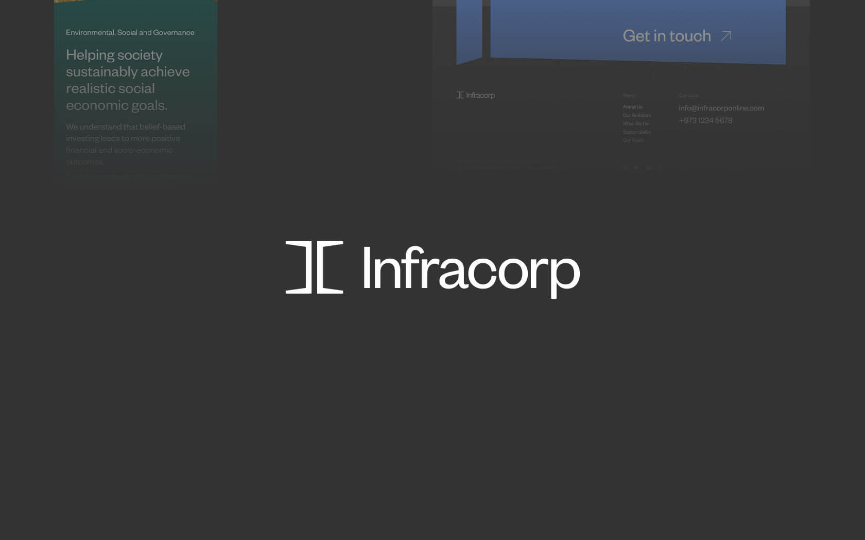 Infracorp logo in white