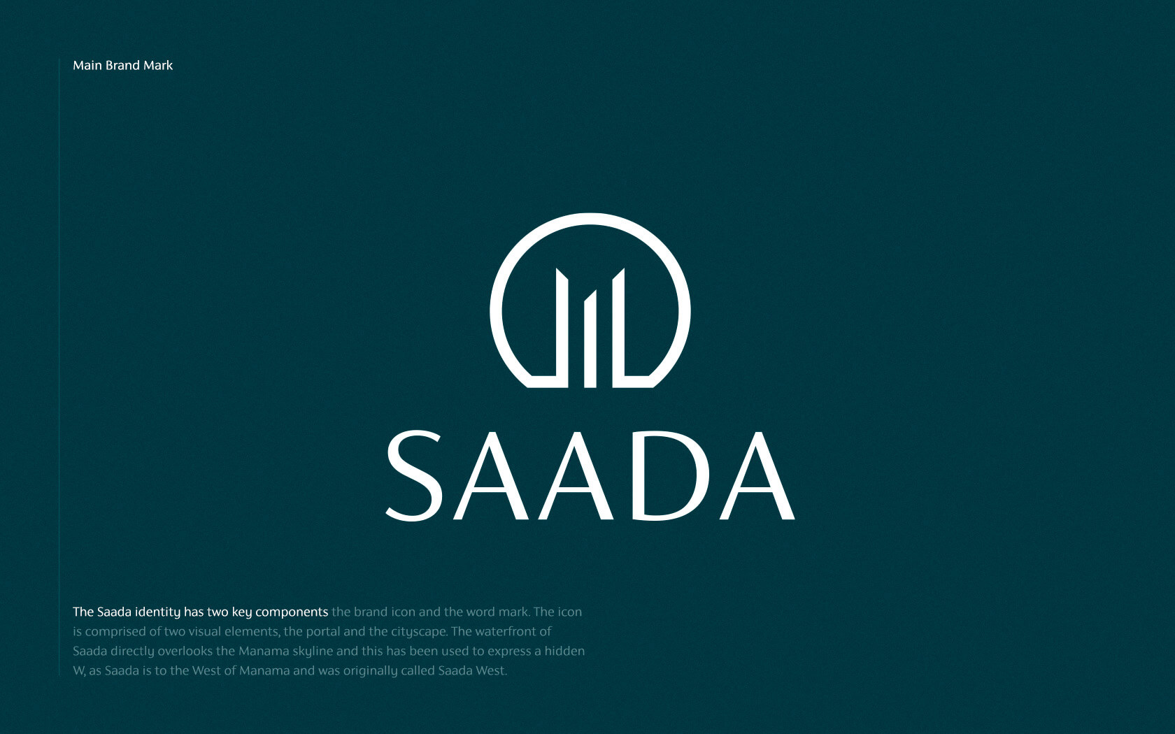 Saada. Brand Logo in white