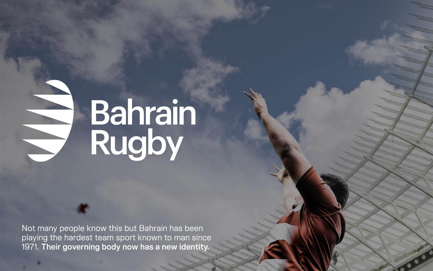 Bahrain Rugby. Brand logo in white