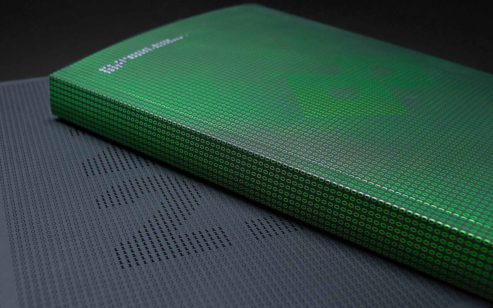 GFH Annual Report cover with foil treatment